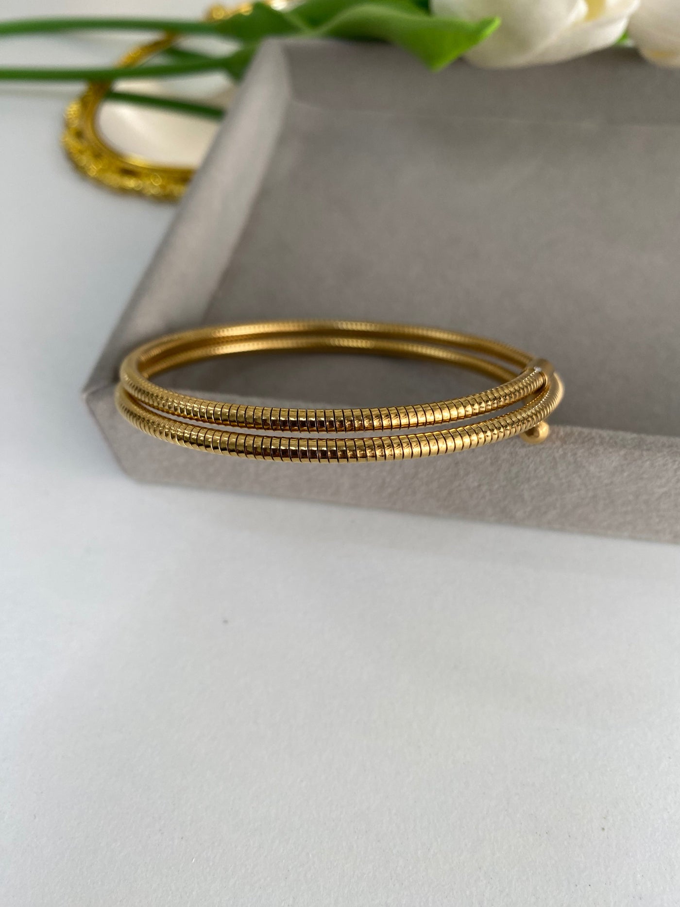 Two Layered Coil Bracelete